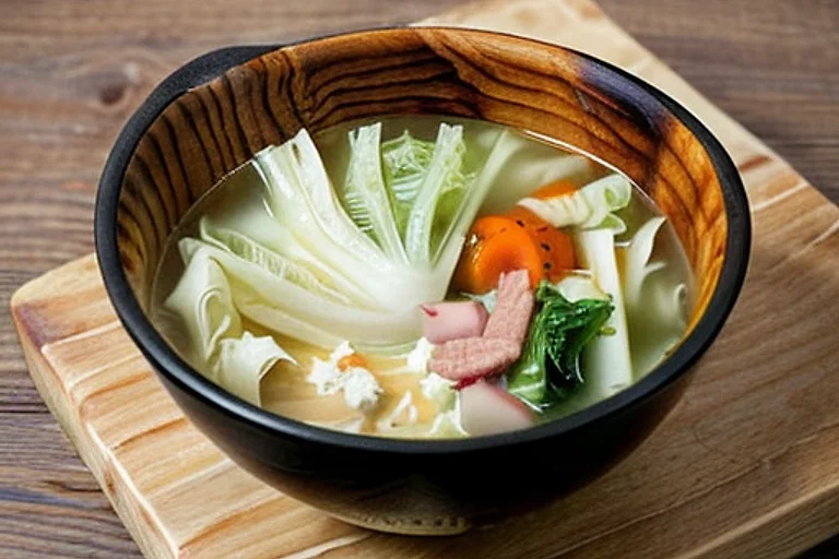 Щи с копченой капустой и свиньей