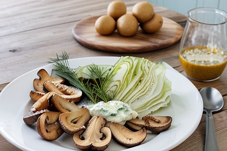 Салат с квашеной капустой и грибами