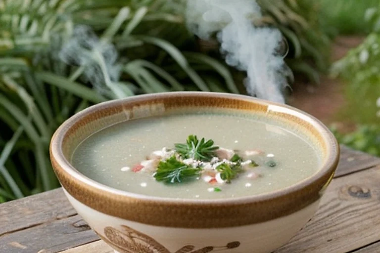 Куропатка с лесными грибами в киселе
